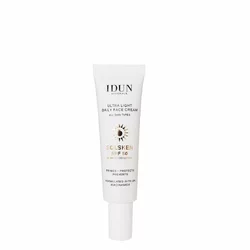 IDUN Minerals Ultra Light Daily Face Cream Solsken SPF50