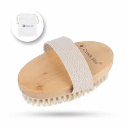Quick Aid Brosse de massage corporel en poils naturels sac inclus
