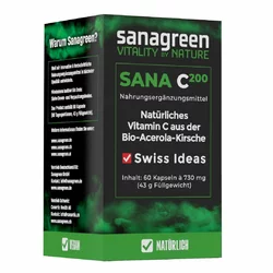 SANA C200 green Vitamin C Kapsel aus Acerola Bio