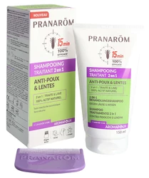 PRANARÔM Aromapoux 2in1 Behandlungsshampoo gegen Läuse mit Kamm