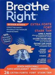 Breathe Right bandelettes nasales EXTRA fort TAN