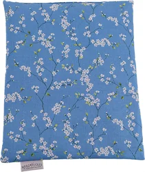 HERZZUCKER Coussin pépins raisin 26x21cm fleurettes bleu