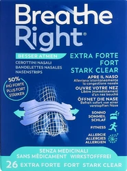 Breathe Right Nasenpflaster EXTRA Strenght CLEAR