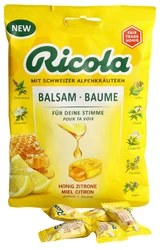 Ricola baume fourré miel citron avec sucre