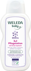 WELEDA derma 3en1 lait corps apaisant mauve blanche