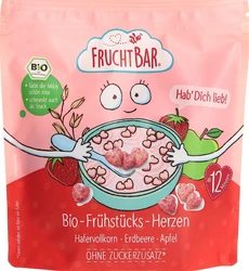 FRUCHTBAR Frühstücks-Herzen Bio Hab Dich lieb Hafervollkorn-Erdbeere-Traube-Apfel