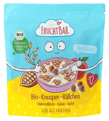 FRUCHTBAR Knusper-Bällchen Bio Wow Kakao Hafervollkorn-Kakao-Traube-Apfel