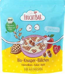 FRUCHTBAR Knusper-Bällchen Bio Wow Kakao Hafervollkorn-Kakao-Traube-Apfel