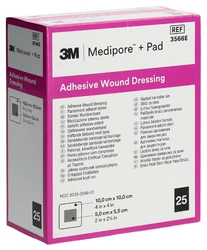 3M Medipore 10x10cm Wundkissen 5x5.5cm