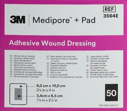 3M Medipore 6x10cm compresse 3.4x6.5cm