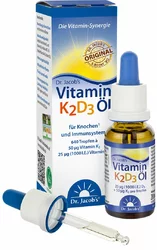 Dr. Jacob's Vitamin K2 D3 Öl 50 mcg 1000 IE All-Trans MK7