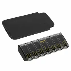 Anabox Medidispenser 1x7 DeLuxe anthrazit deutsch/französisch/italienisch im Kunstlederetui