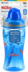 Nûby Trinkhalmbecher Flip-It 360ml Flamingo und Hai