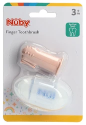 Nûby brosse à dents doigt avec boîte de rangement mix 3M+