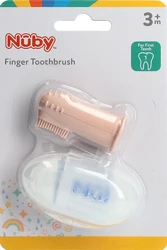 Nûby brosse à dents doigt avec boîte de rangement mix 3M+