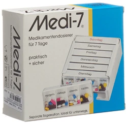 Sahag Medi-7 pilulier 7 jours 4 cases par jour blanc allemand