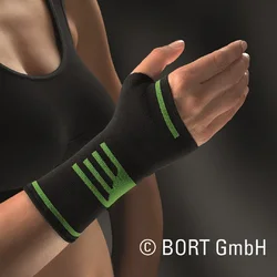 BORT ActiveColor Sport Daumen-Hand-Bandage XL schwarz/grün