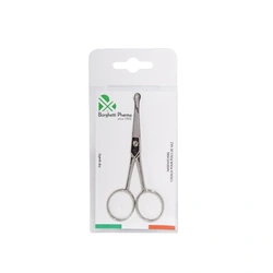 Borghetti Ciseaux pour poils de nez acier nickelé