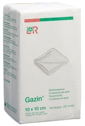 Gazin Mullkompressen 10x10cm 12-fach unsteril