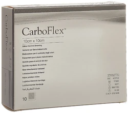 Carboflex Aktivkohle Verband 10x10cm steril