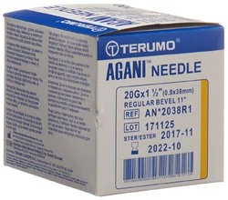 Terumo Agani aiguille à usage unique 20G 0.9x38mm jaune