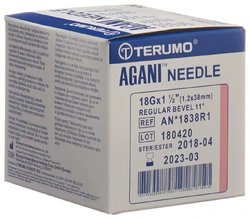 Terumo Agani Einmalkanüle 18G 1.2x38mm rosa