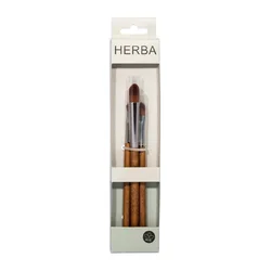 Herba Pinselset für die Augen 3-teilig Vegan Buchenholz