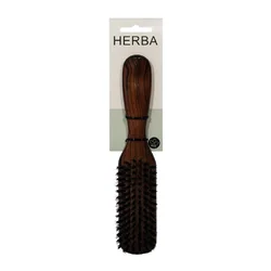Herba brosse à cheveux huilé poils de sanglier et nylon longue bois de hêtre