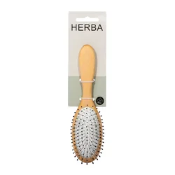 Herba brosse à cheveux pointes métalliques ovale bois de hêtre