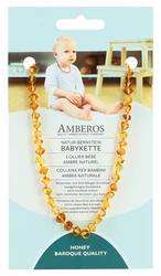 AMBEROS collier bébé ambre naturel baroque honey