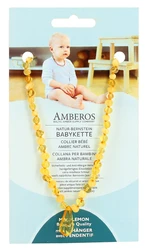 AMBEROS collier avec pendentif ambre naturel baroque milk lemon