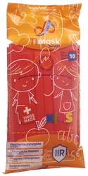 TImask Einweg-Medizinmaske Typ IIR KIDS rot