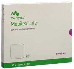 Mepilex Lite pansement hydrocellulaire 15x15cm silicone