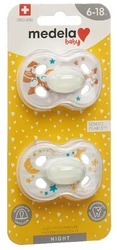 medela Baby Sucette Night&Night 6-18 Animals