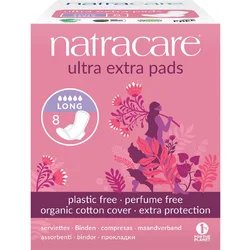 Natracare Damenbinden mit Flügel ultra extra lang