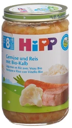 HiPP Gemüse u Reis mit Kalbfleisch 8M Bio