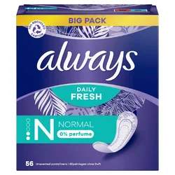 always protège-slip Daily Fresh Normal sans parfum BigPack
