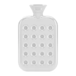 Fashy Wärmflasche 1.2l flach transparent weiss