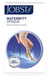 Jobst Maternity Opaque KKL2 AD Wadenstrumpf Petite IV mit Spitze Komfortsohle Zickzack-Abschlussbündchen Softfit caramel