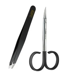 rubis Set Schere Pinzette Inox Satin schwarz