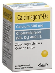 Calcimagon D3 Kautablette 500/400 Zitrone