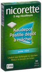 Nicorette Polar Mint pastilles dépôt à mâcher 2 mg