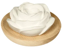 farfalla Duftstein Rose mit Holzteller