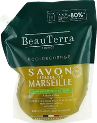 BeauTerra Flüssigseife Marseille refill Minze Zitrone