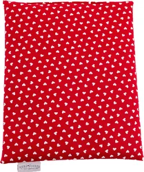 HERZZUCKER Traubenkernkissen 26x21cm Herzchen rot