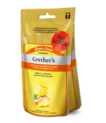 Grethers Ginger Lemon Pastillen ohne Zucker DUO