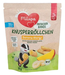 Milupa Bio Knusperröllchen Banane Mango 3+