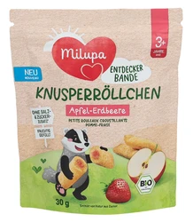 Milupa bio petits rouleaux croustillants pom fraise 3+
