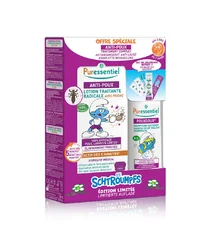Puressentiel Anti-Läuse Set Schlümpfe Behandlungslotion 200ml mit Kamm + Shampoo Pouxdoux 200 ml