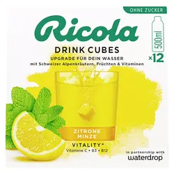 Ricola drink cubes citron menthe sans sucre